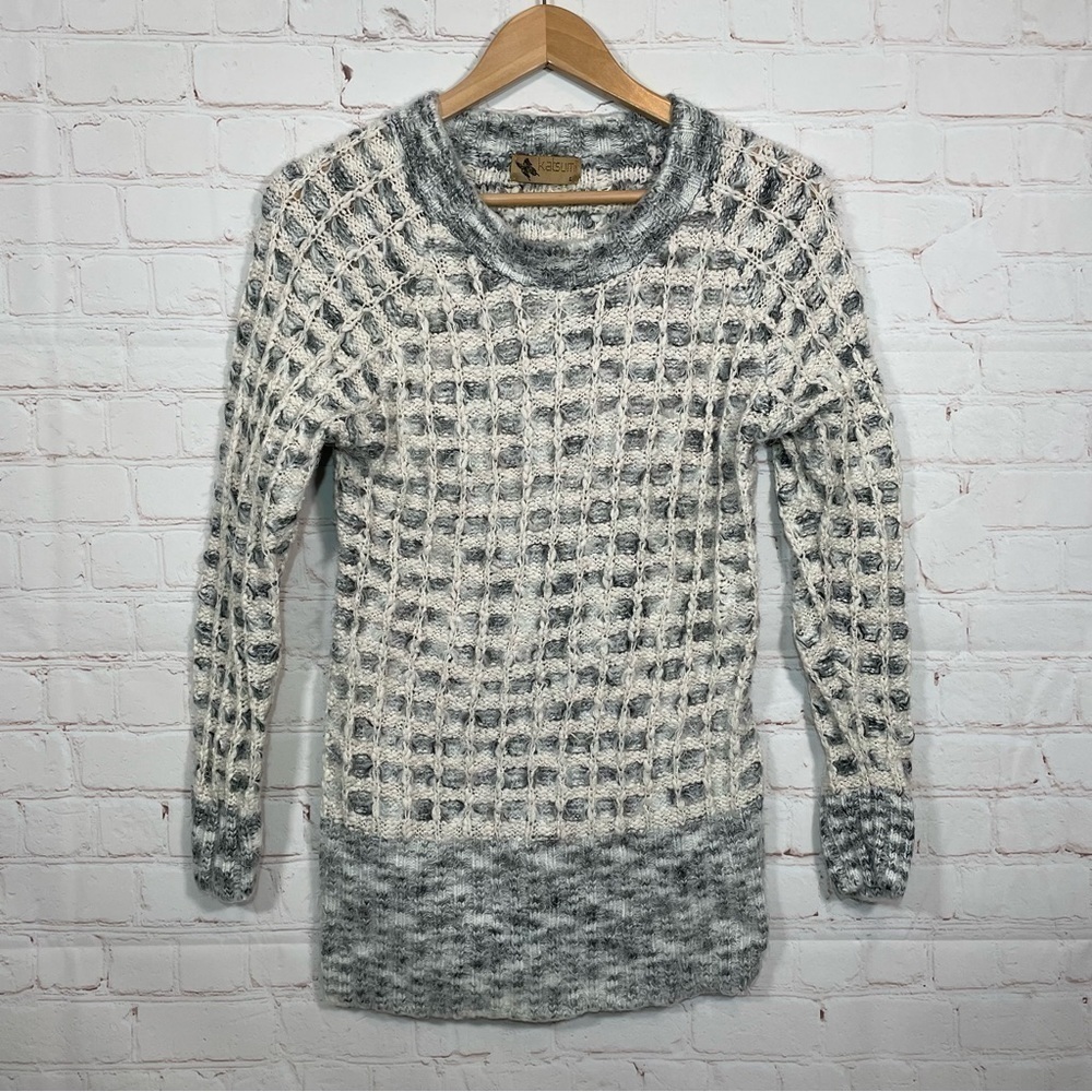Katsumi Sweater Womens Size Large Crew Neck Long Sleeve Knitted Long Pullover